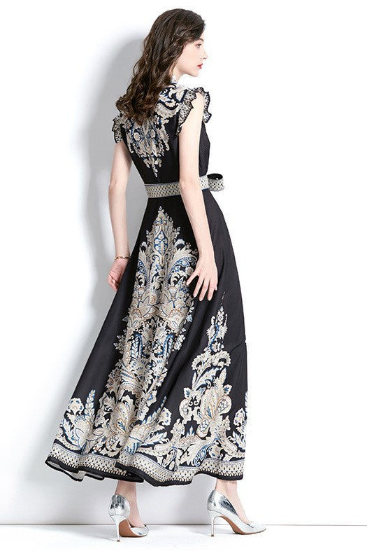 Serene Petals Maxi Dress